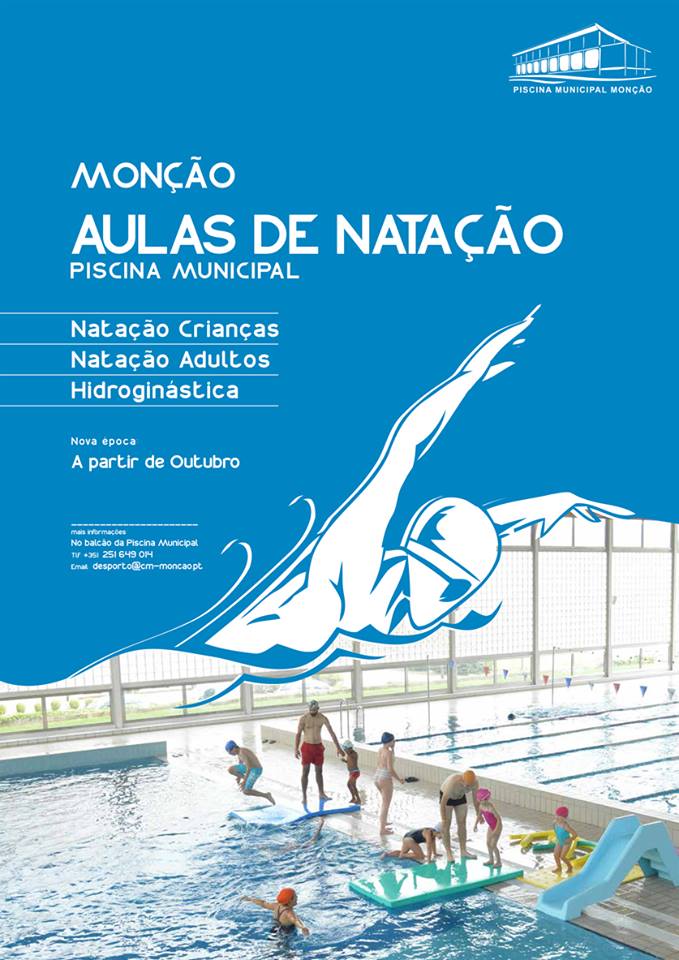 Câmara de Monção disponibiliza aulas de natação para crianças e adultos e hidroginástica no complexo municipal de piscinas