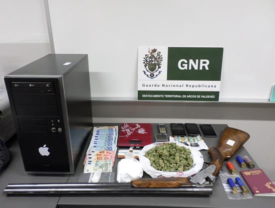 GNR detém em Ponte da Barca homem de 35 anos suspeito de tráfico de droga
