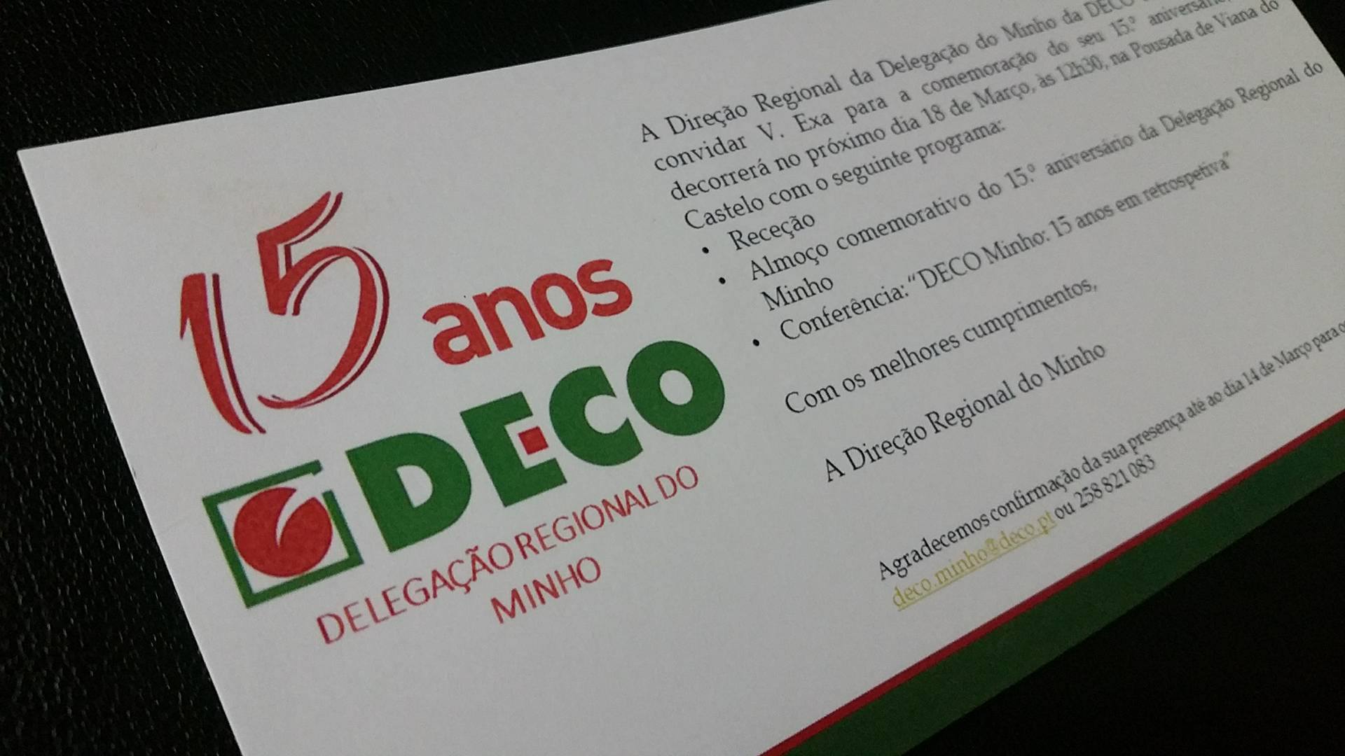 DECO comemora hoje 15 anos em Viana do Castelo