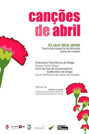 Viana assinala 25 de abril com concerto no Sá de Miranda