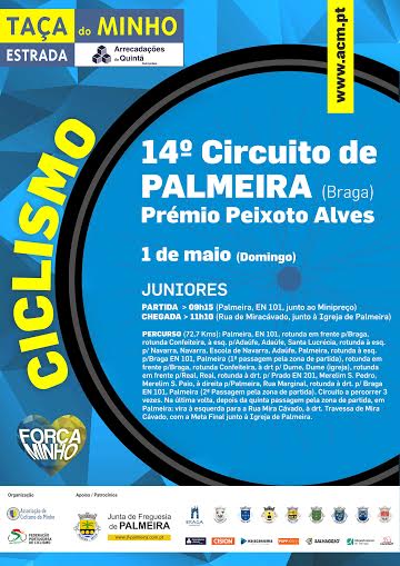 Ciclismo: Braga prepara-se para receber 14ª edição do Circuito de Palmeira/Prémio Peixoto Alves