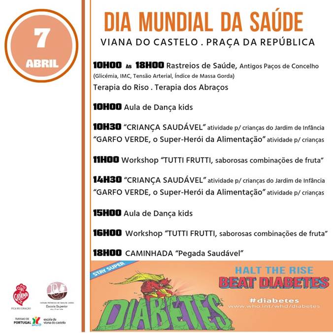 Rastreios, caminhadas, workshops, uma aula de zumba e terapia do riso e do abraço assinalam Dia Mundial da Saúde em Viana
