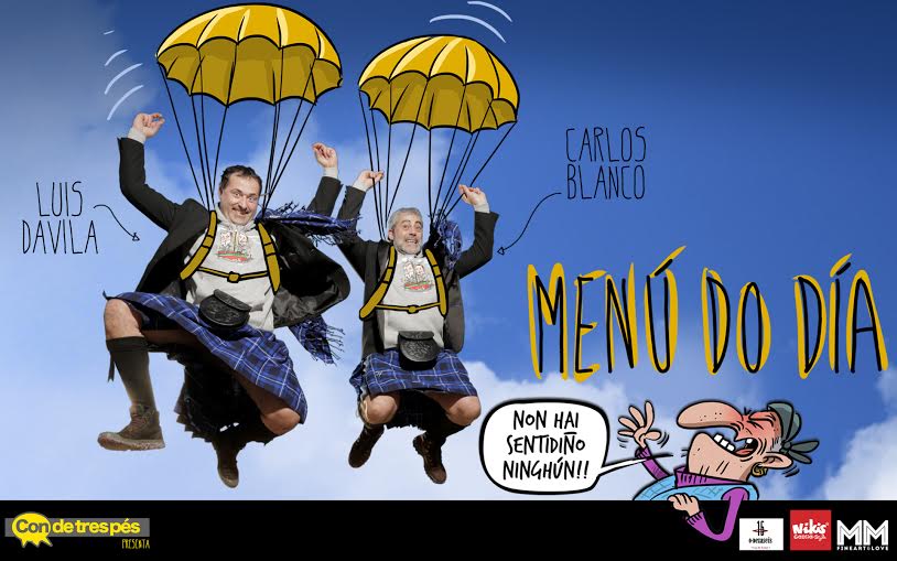 ‘Menú do Día’: Peça com a dupla Carlos Blanco/Luis Davila sobe ao palco do Valadares