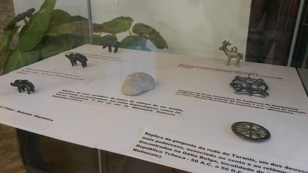 Artista brasileira conduz visita guiada a exposição de cultura celta na Casa Manuel Espregueira e Oliveira