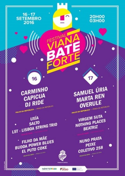 Carminho, Capicua, DJ Ride e Samuel Úria são cabeças de cartaz do primeiro festival “Viana bate Forte”