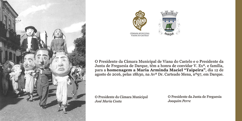 Câmara de Viana e Junta de Freguesia de Darque homenageiam Maria Arminda Maciel “Taipeira”