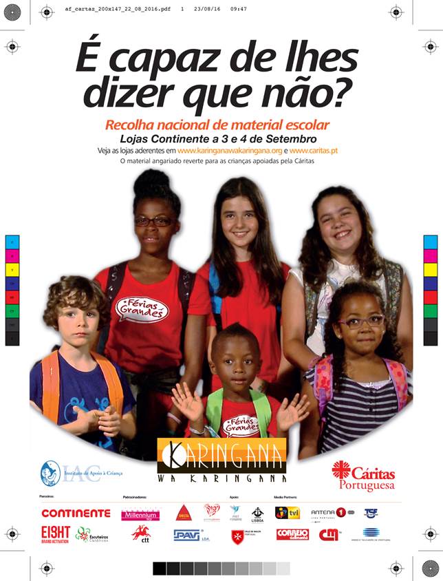 Cáritas Diocesa de Viana promove campanha de recolha de material escolar