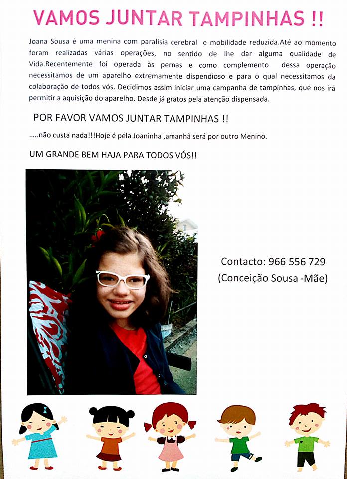 Lançada em Viana campanha de recolha de tampinhas para ajudar criança com paralisia cerbral