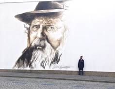 Artista brasileiro pinta mural de mais de oito metros em Cerveira de homenagem a José Rodrigues