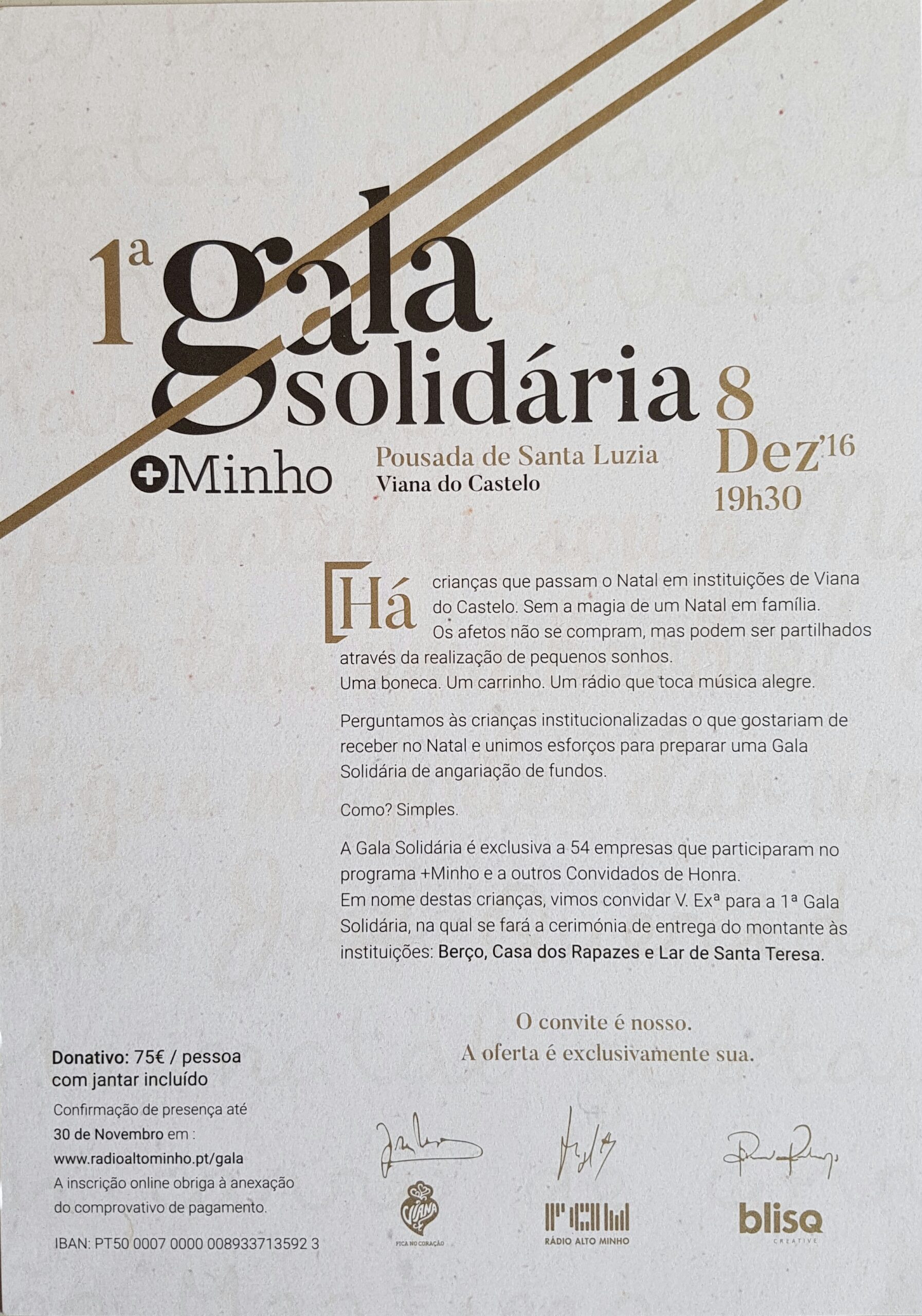 RAM promove 1ª gala solidária de Viana para apoiar três instituições da cidade