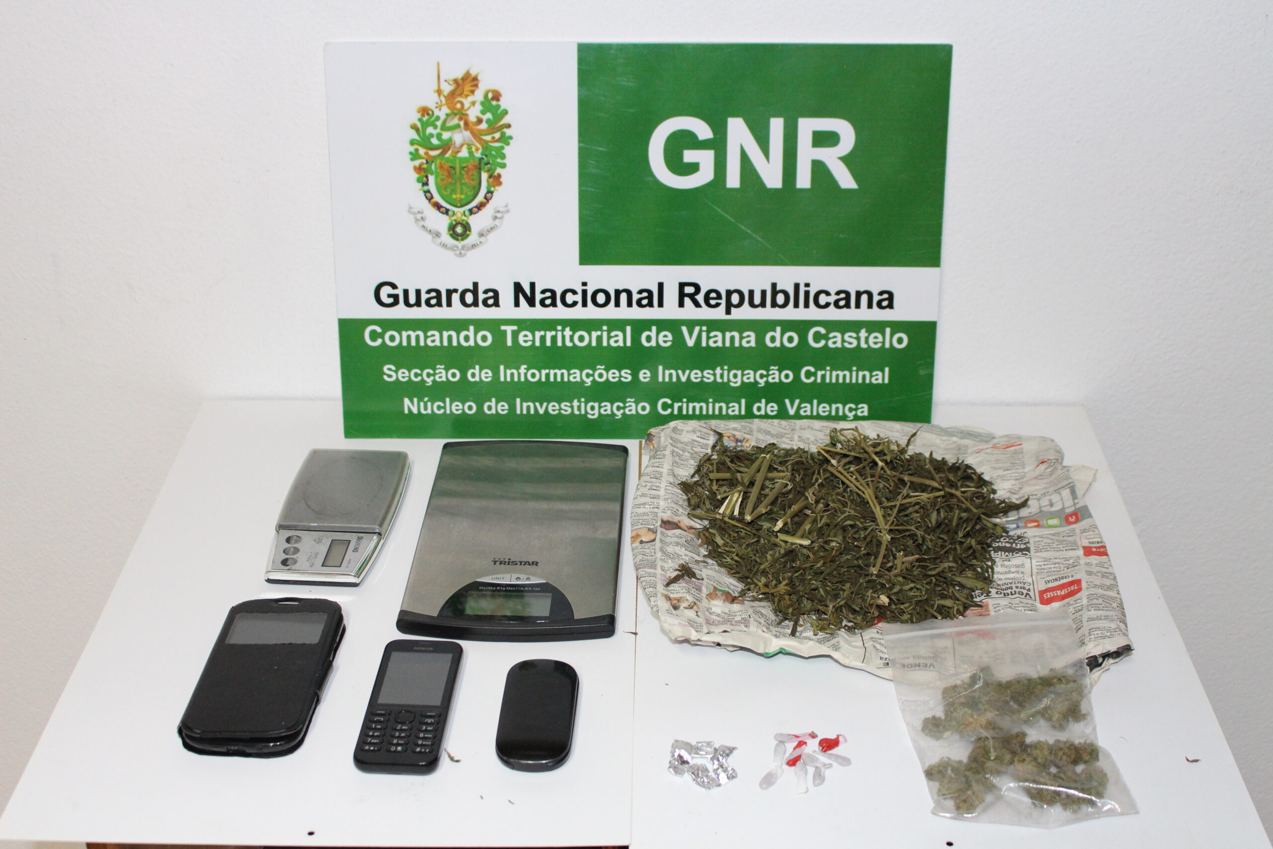 GNR detém dois homens por tráfico de estupefacientes em Monção