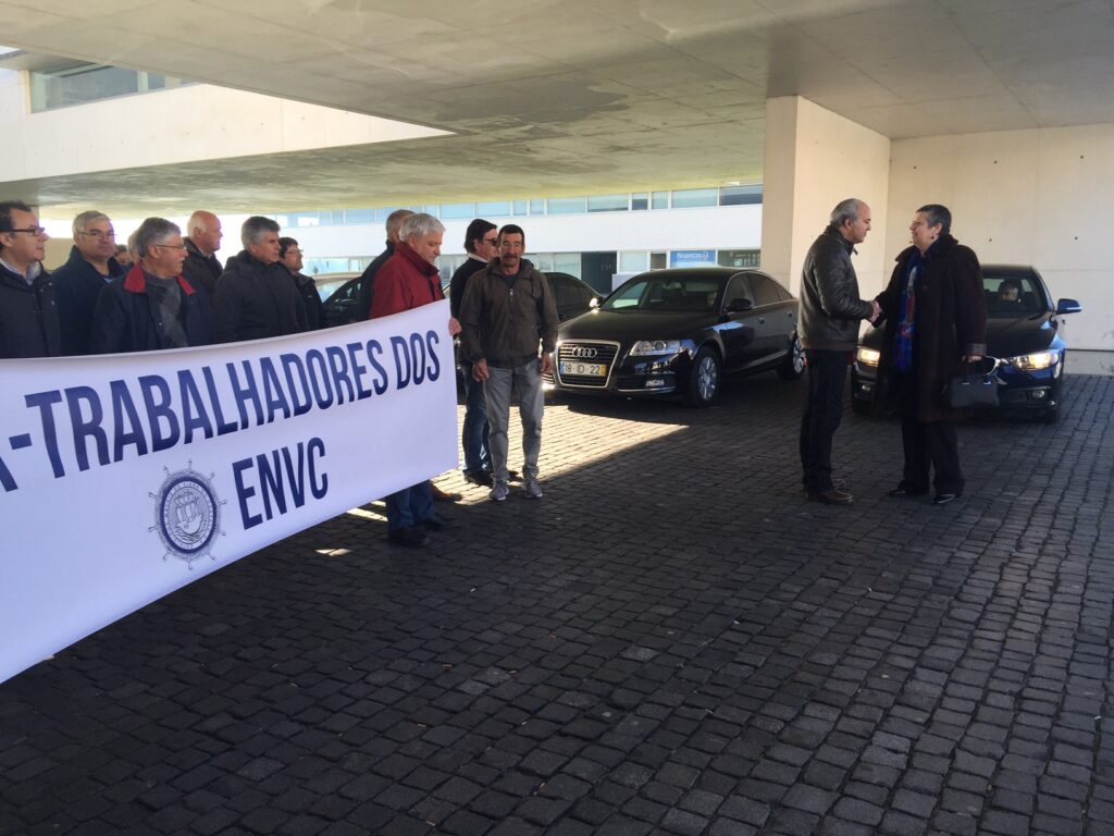 Ex- trabalhadores dos ENVC pedem a ministra do Mar para “transportar mensagem” de preocupação ao Governo
