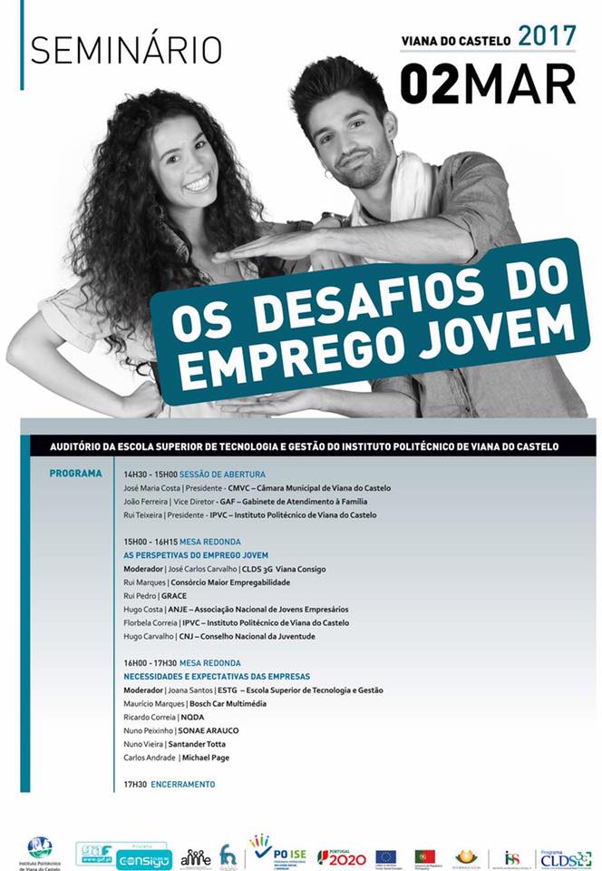 Desafios do emprego jovem em debate dia 02 de março no IPVC
