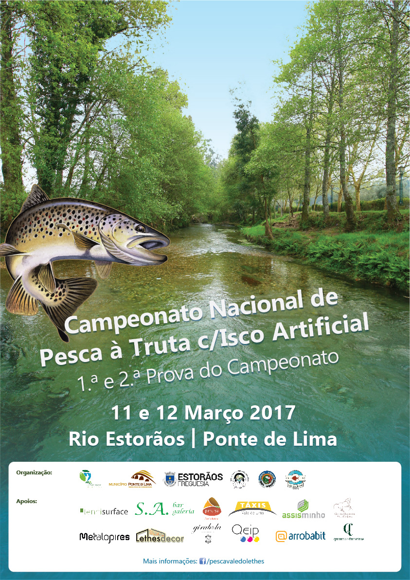 Campeonato de pesca à truta com isco artificial no rio Estorãos em Ponte de Lima