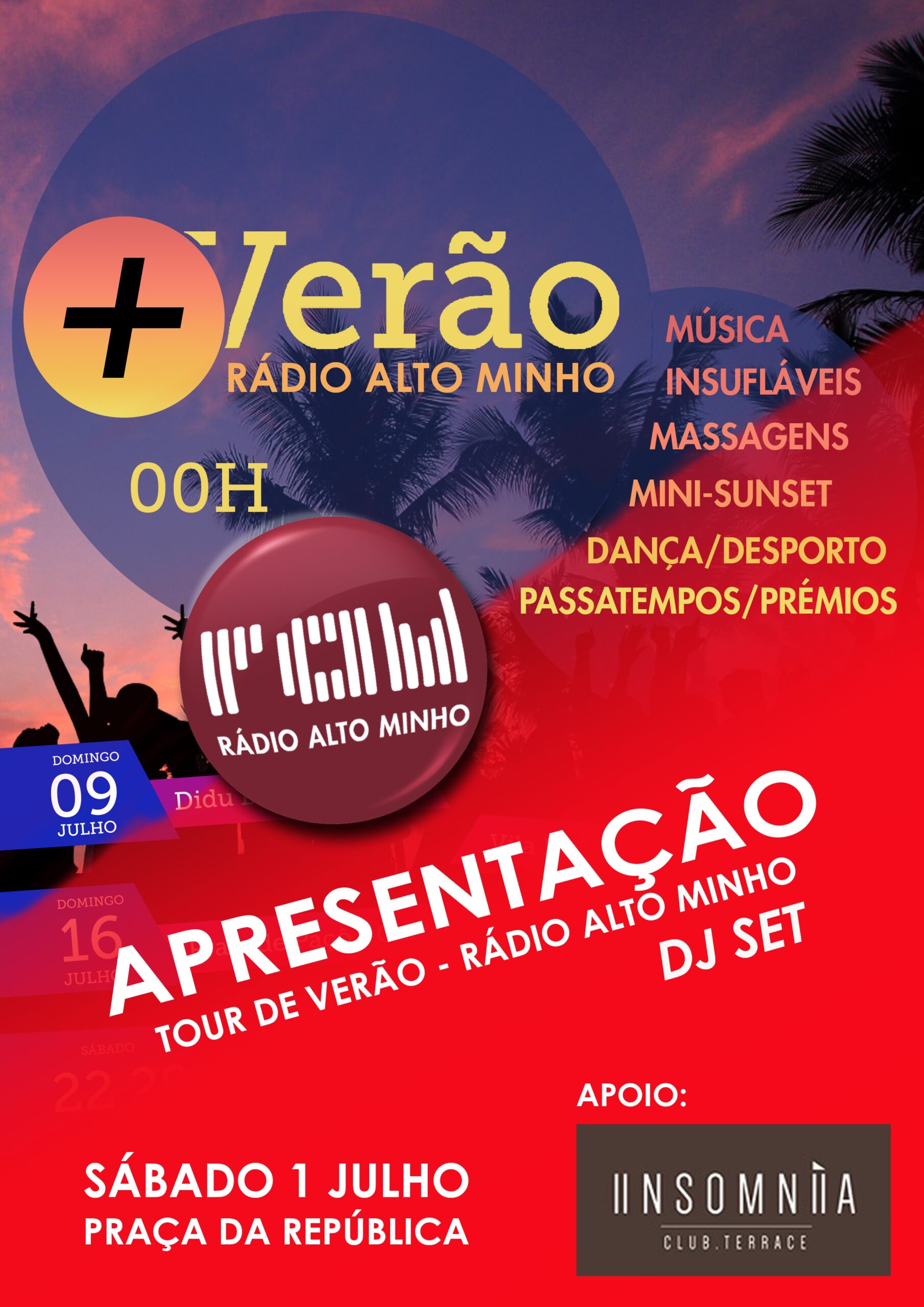 Tour “+Verão” da Rádio Alto Minho apresentado este sábado à noite na Praça da República
