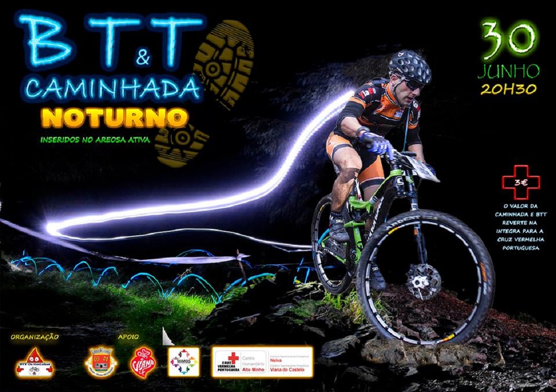 Passeio de BTT, caminhada e zumba noturnos no Areosa Ativa 2017
