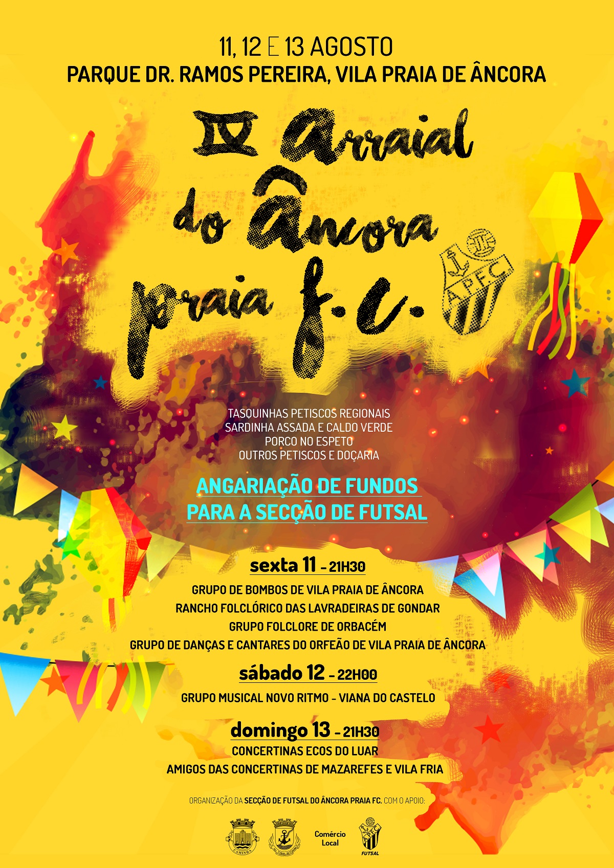 Âncora Praia Futebol Clube promove arraial de angariação de fundos para o Futsal