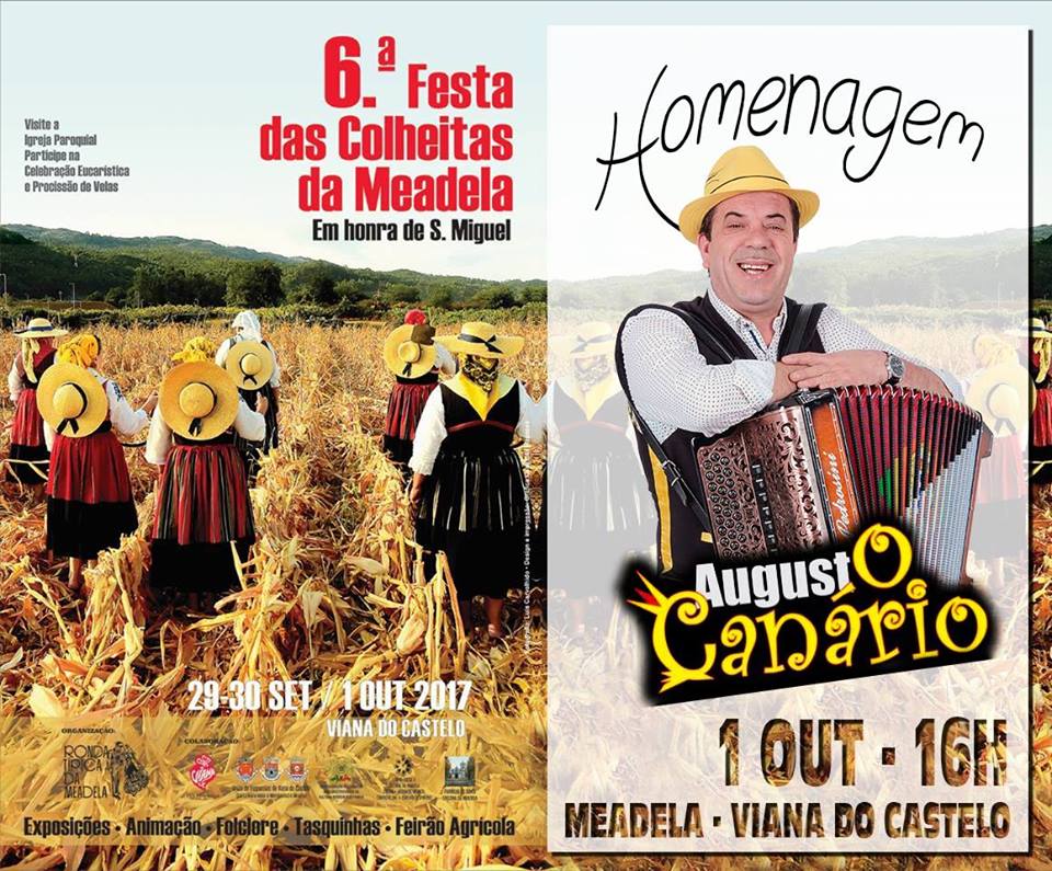 Sexta edição da Festa das Colheitas na Meadela com Augusto Canário