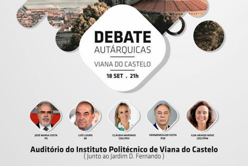 Debate com candidatos à Câmara de Viana esta noite no auditório IPVC