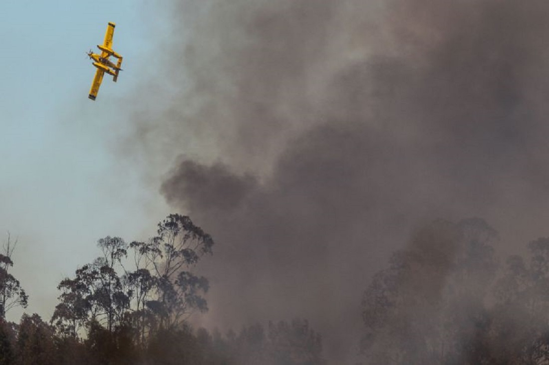 Retardante de longo prazo bloqueador e extintor de fogos florestais apresentado em Valença
