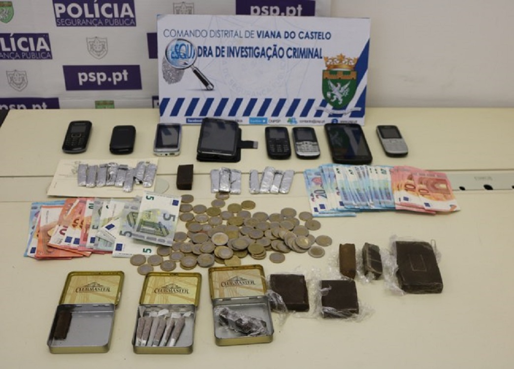 Setecentas doses de haxixe apanhadas em operação da PSP em Viana e Darque com quatro detidos