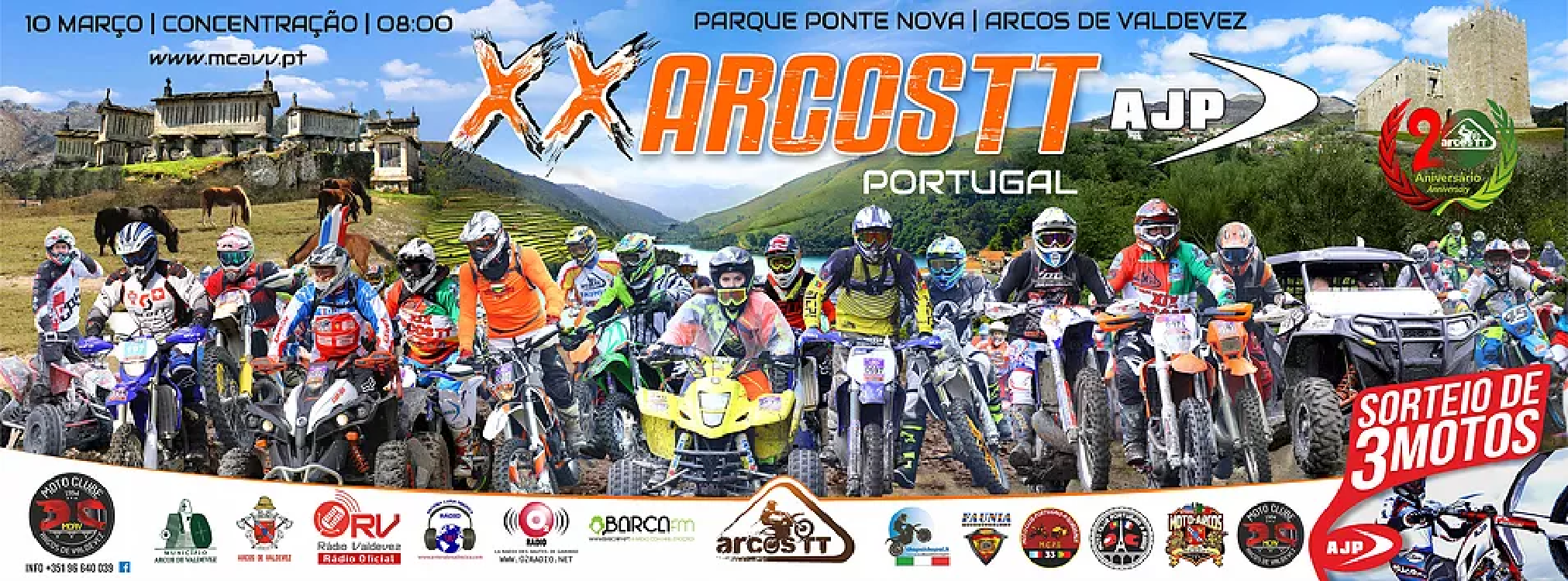Organização do Arcos TT espera mais de 1.300 participantes nos 20 anos da prova