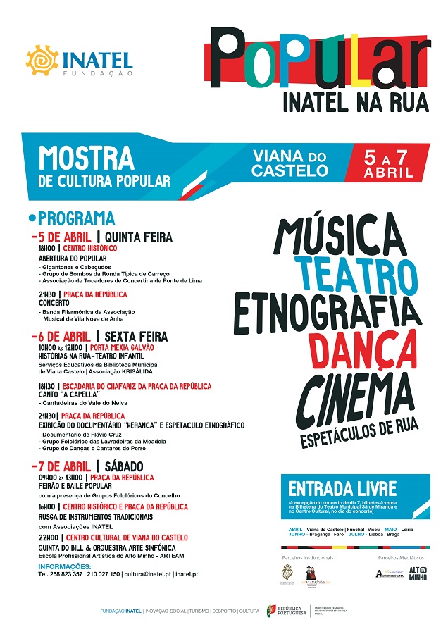 Mostra de cultural popular ao longo de três dias nas ruas de Viana