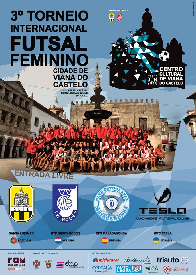 III Torneio Internacional de Futsal Feminino “Cidade de Viana do Castelo” decorre a 9 e 10 de junho