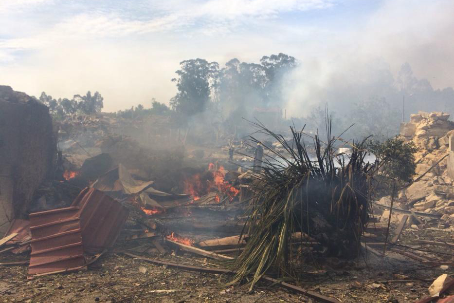 Explosão em pirotecnia em Tui sentida em Valença causa “danos e incêndios”