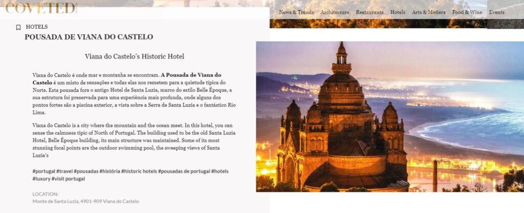 Viana do Castelo em destaque na edição especial da revista inglesa CovetED