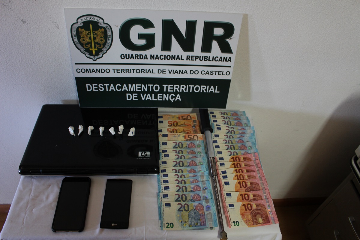 GNR detém homem de 38 anos por tráfico de droga, em Valença