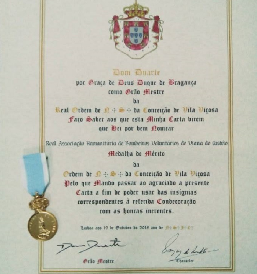 Bombeiros Voluntários de Viana recebem Medalha de Mérito de Nossa Senhora da Conceição