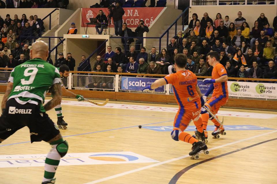 Hóquei em Patins: Sporting vence Juventude de Viana e mantem liderança isolada do campeonato nacional