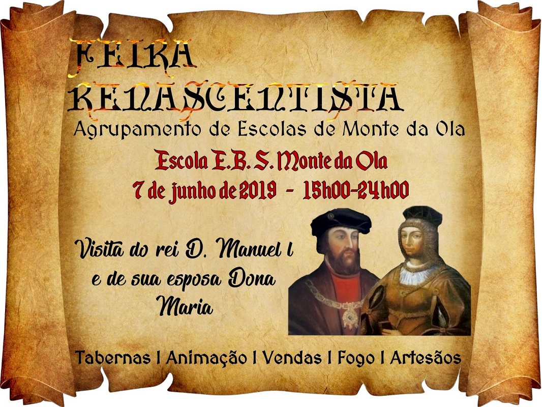 Cerca 2.000 visitantes esperados na Feira Renascentista na escola Monte da Ola