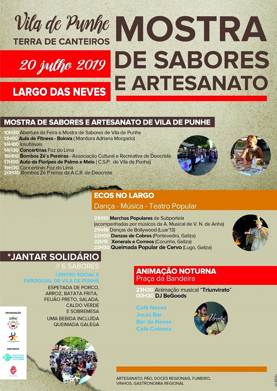 Largo das Neves em Vila de Punhe recebe Mostra de Sabores e Artesanato