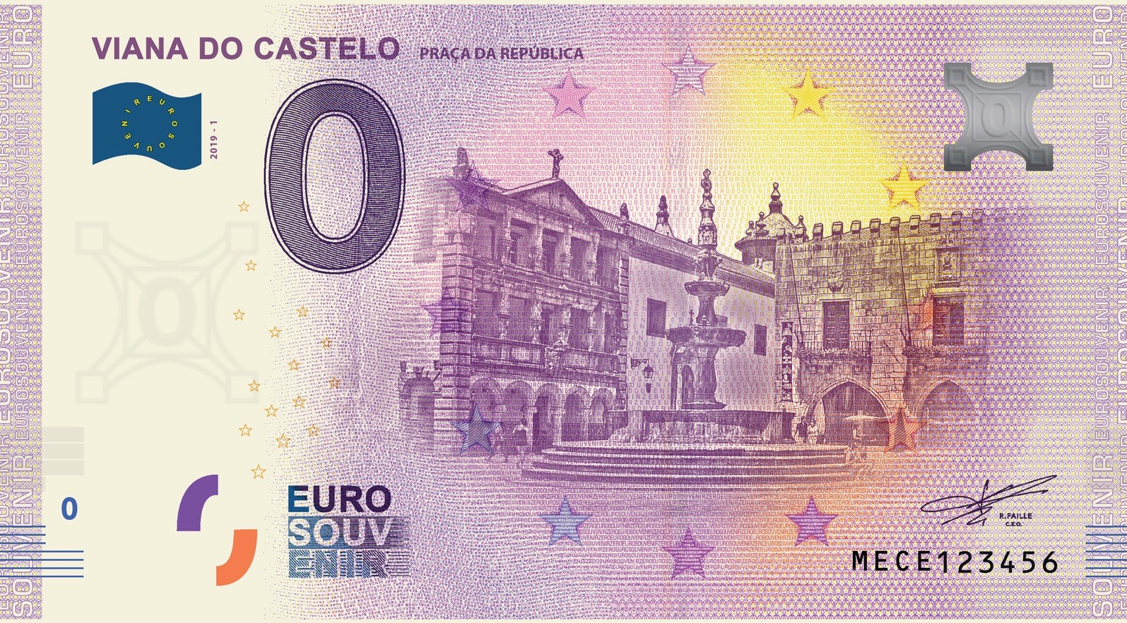 Praça da República é imagem de nova nota de zero euros para turistas e colecionadores