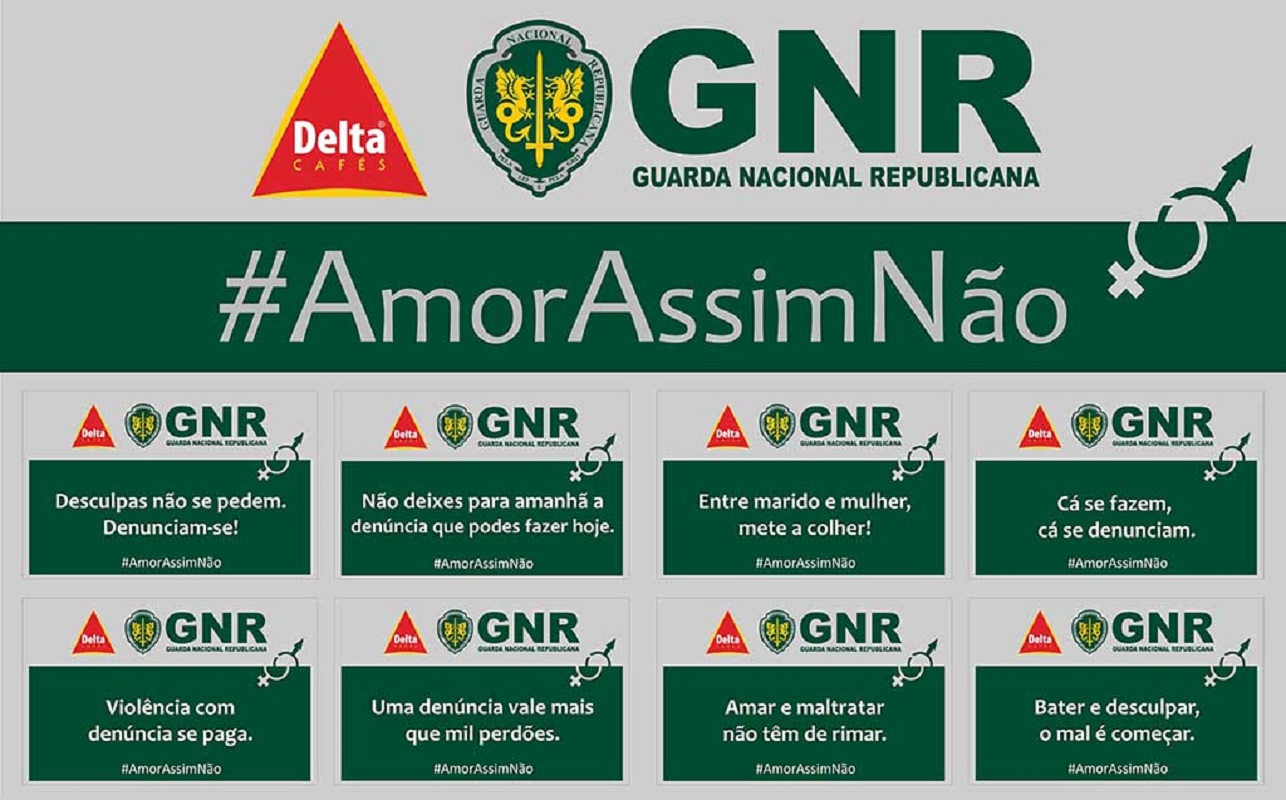 Mensagens de campanha da GNR contra a violência doméstica em cinco milhões de pacotes de açúcar
