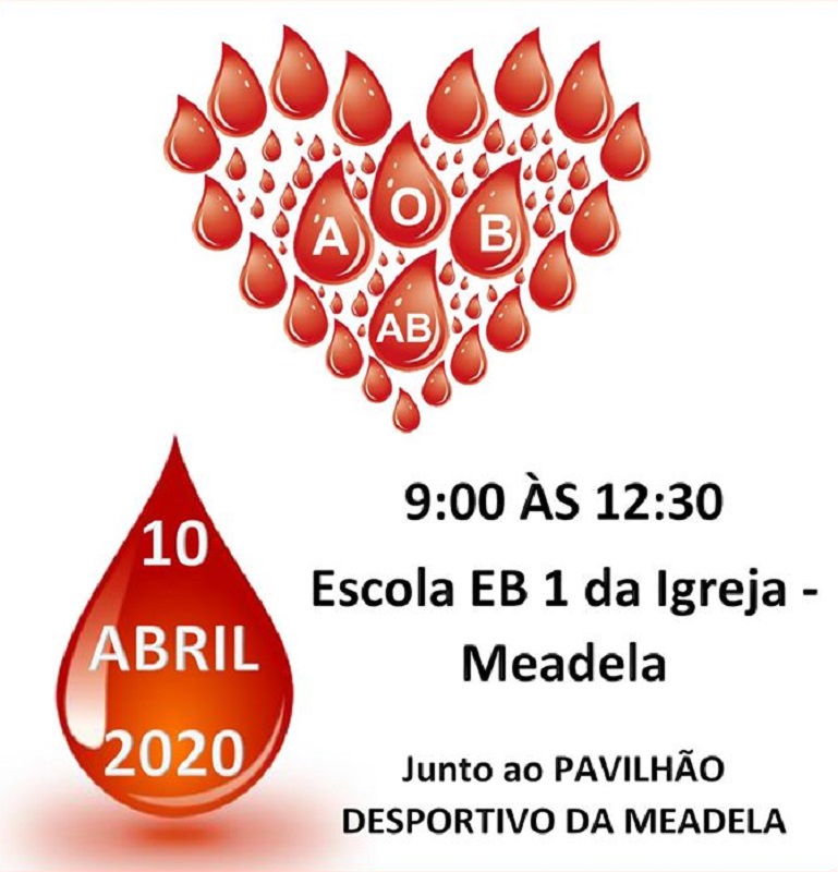 Associação de Dadores de Sangue promove recolha no dia 10 de abril na Meadela