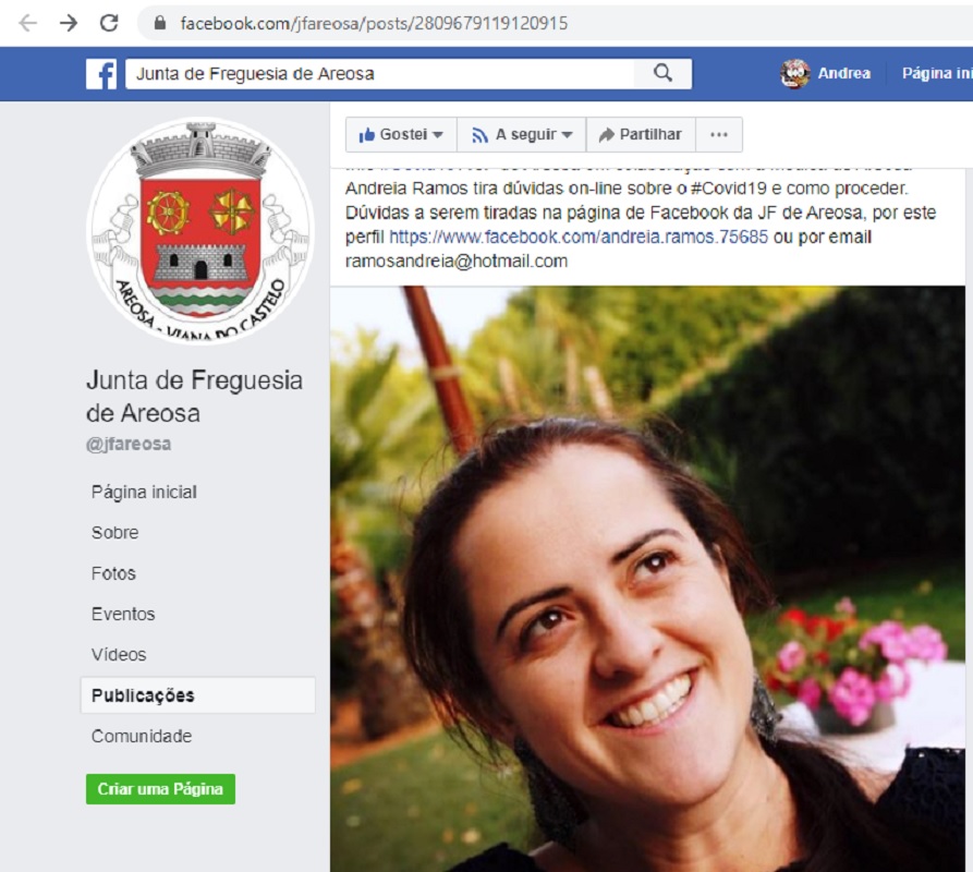 Junta de Freguesia de Areosa lança apoio ‘online’ para tirar dúvidas sobre Covid-19