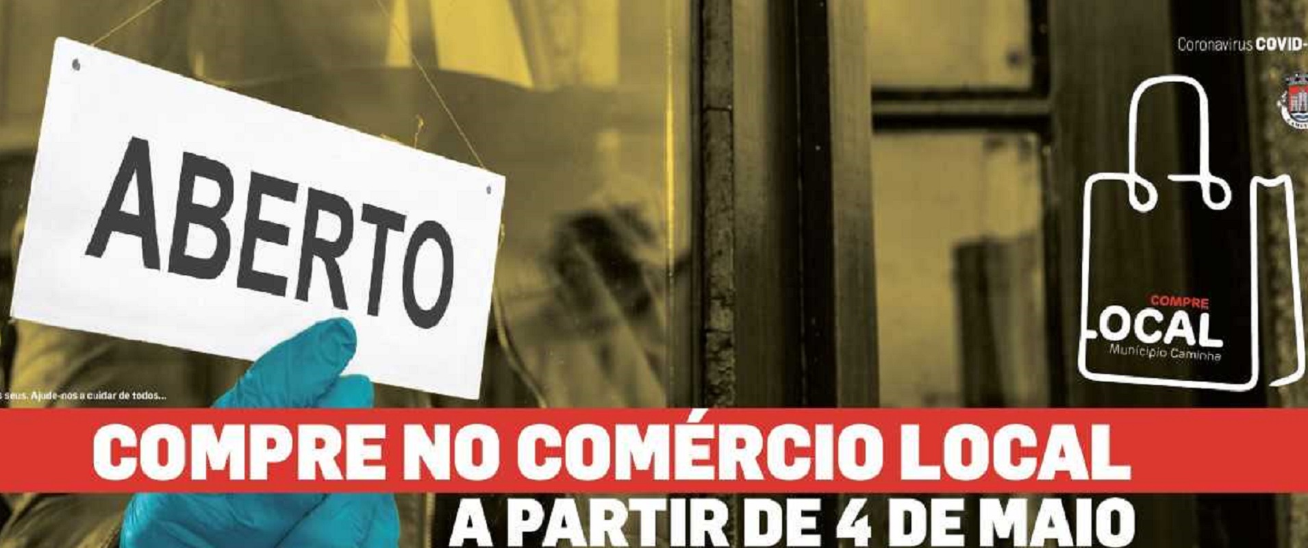 “Compre Local” é o lema da campanha lançada pela Câmara de Caminha que distribuiu 2.500 viseiras pelo comércio local
