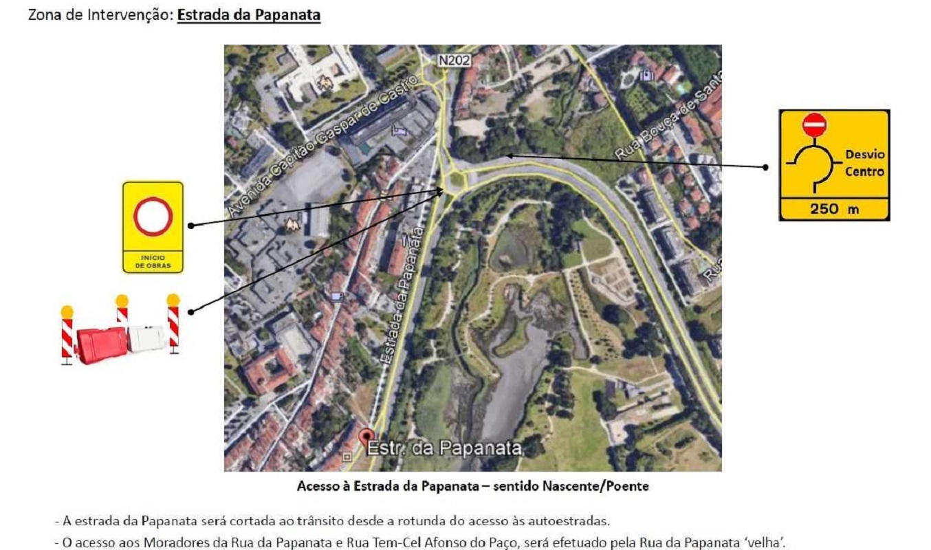 Requalificação do pavimento e melhoria das condições na Estrada da Papanata em curso