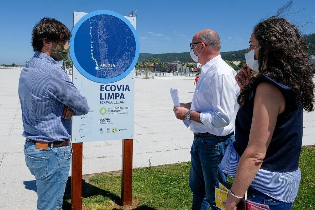 Viana inaugurou rede de recolha diferenciada de resíduos na Ecovia do Litoral Norte