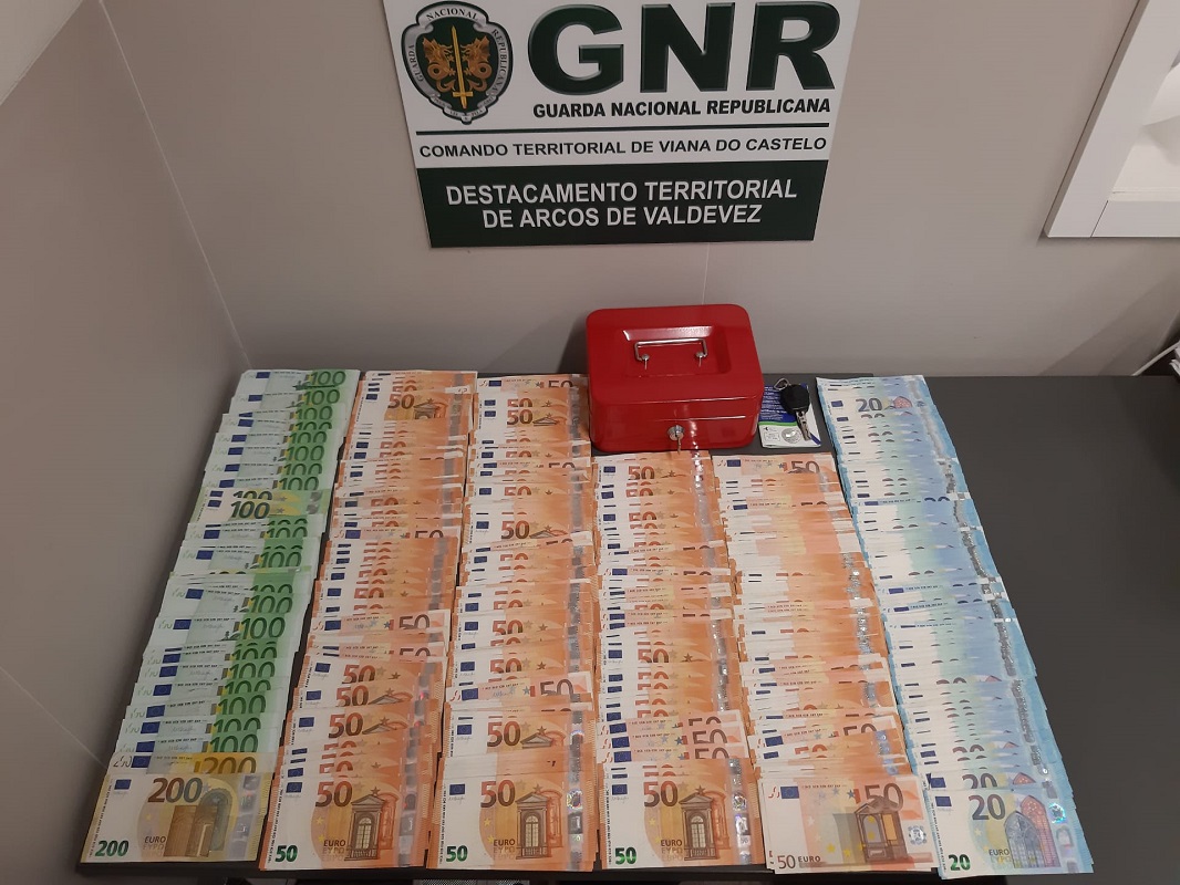 Ponte de Lima: GNR recupera mais de 23 mil euros furtados de residências