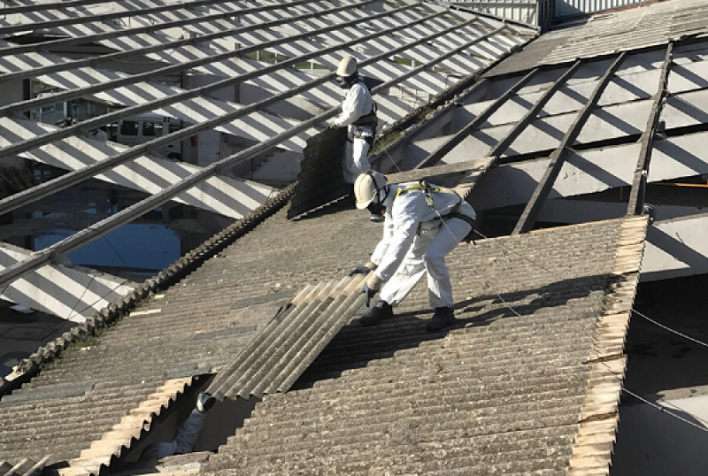 Remoção de fibrocimento das coberturas de cinco escolas de Viana decorre a bom ritmo