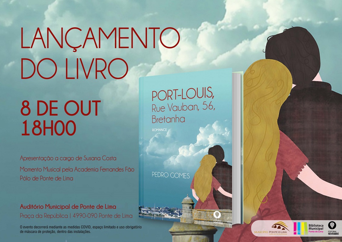 Ponte de Lima: Lançamento do Livro “Port-Louis, Rue Vauban, 56, Bretanha” marcado para 8 de outubro