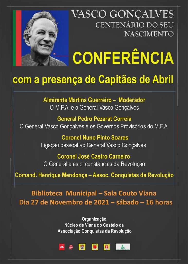 Viana do Castelo: Biblioteca Municipal acolhe conferência sobre o General Vasco Gonçalves