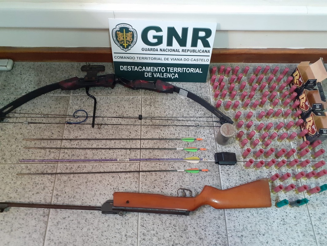 Valença: Apreendidas armas e munições a suspeito de Violência Doméstica