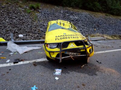 c/FOTOS: Três sapadores florestais de Viana vítimas de acidente na A27