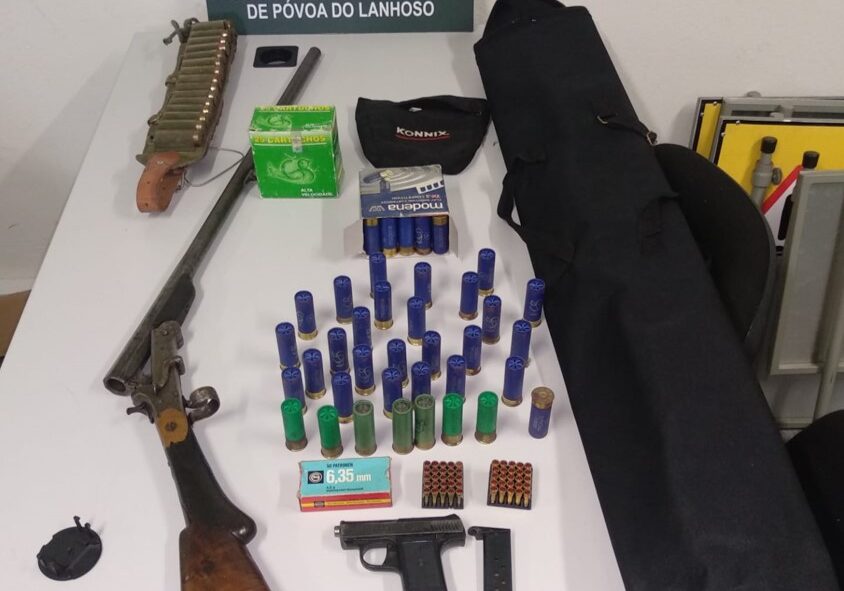 GNR: Apreensão de armas de fogo e munições por ameaças