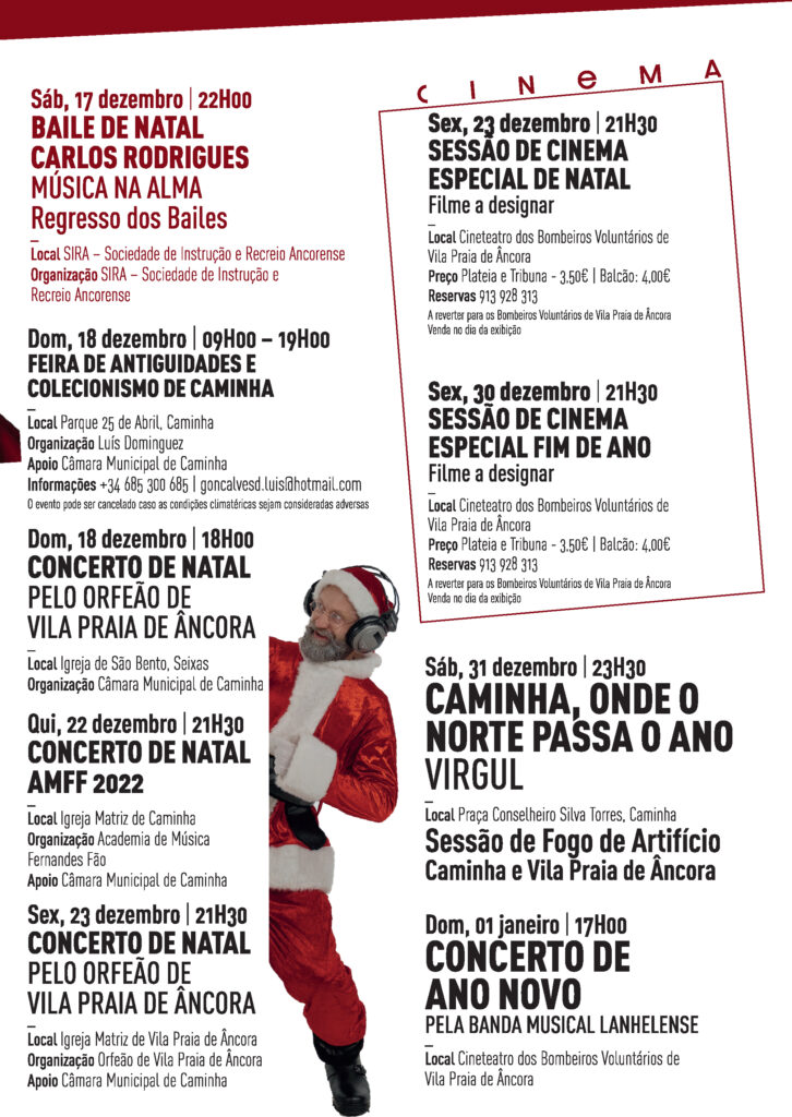 Conheça aqui a programação cultural até ao final do ano em Caminha